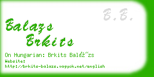 balazs brkits business card